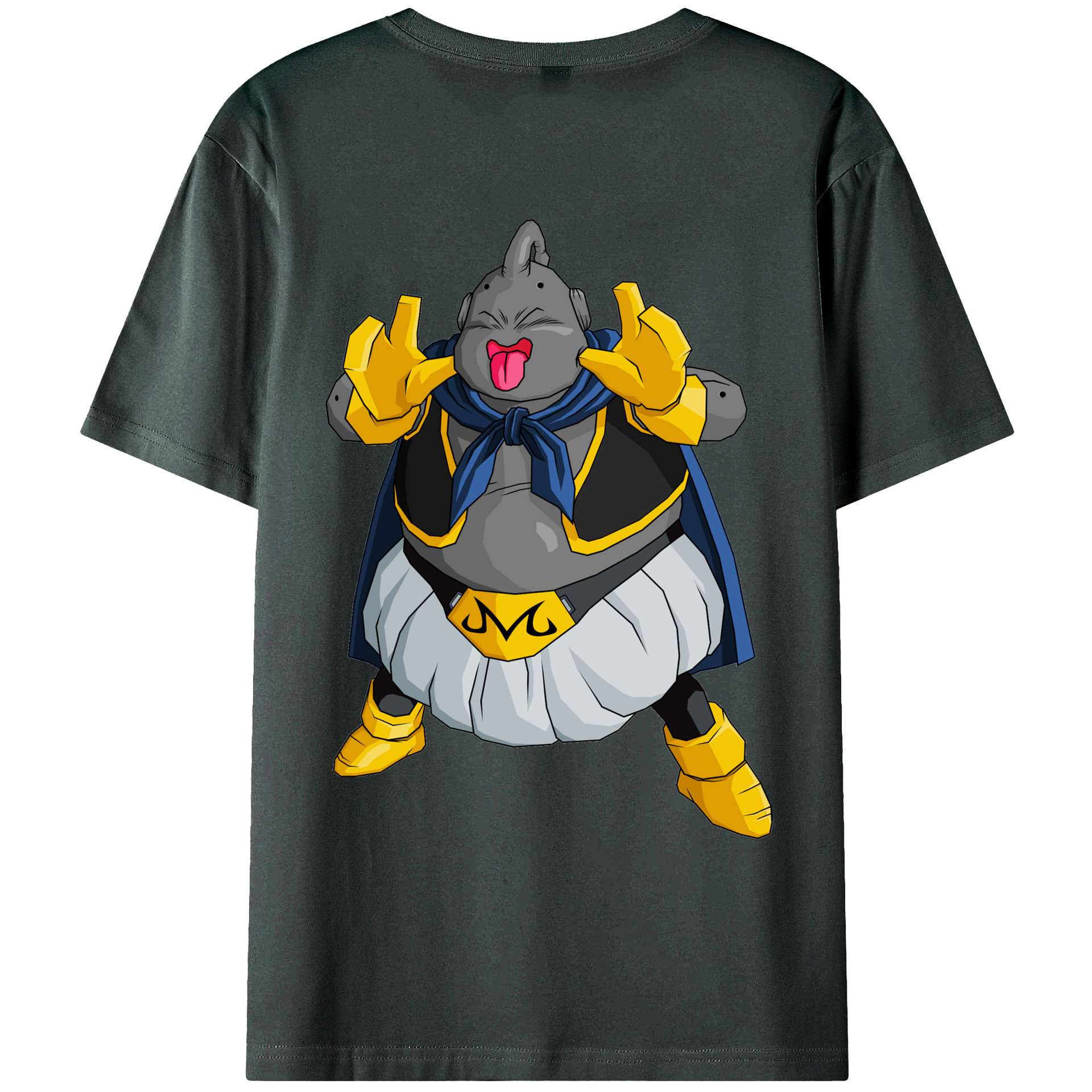 （画像用） ドラゴンボール 魔人ブウ DRAGON BALL Majin Buu 綿100％ メンズ半袖Tシャツ（バックプリント） 通気性